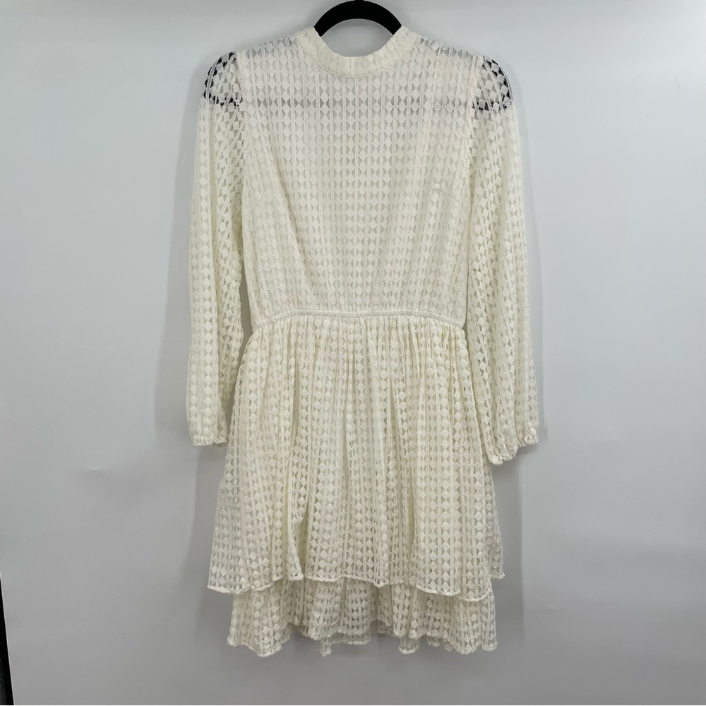 White Lace Long Sleeve Dress